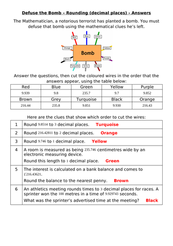 Defuse The Bomb - Rounding