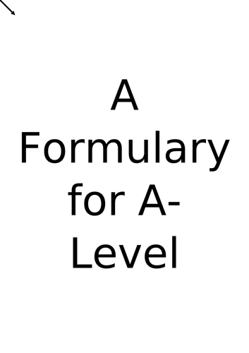 AQA A-level formula and methods book