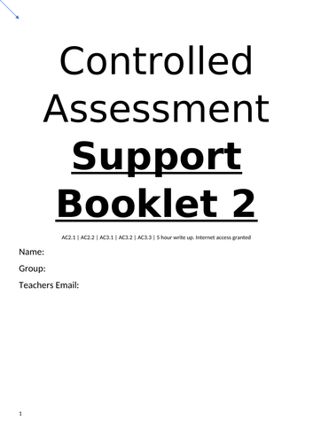 Criminology Support Booklet 2 Unit 1