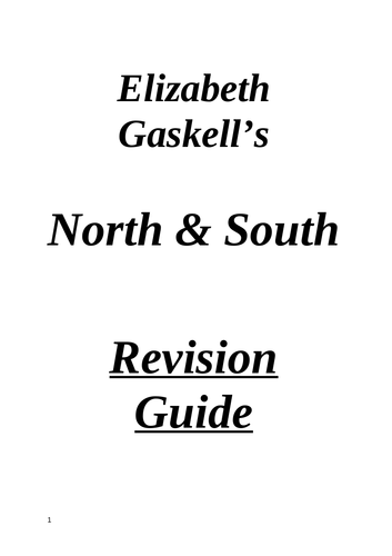 North and South by Gaskell - revision guide