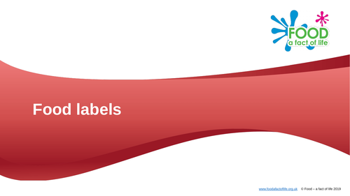 Cooking - Food Labels PowerPoint