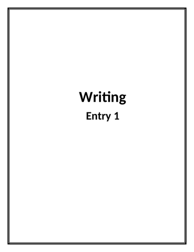 Writing Diary Entries (SEN) Entry 1
