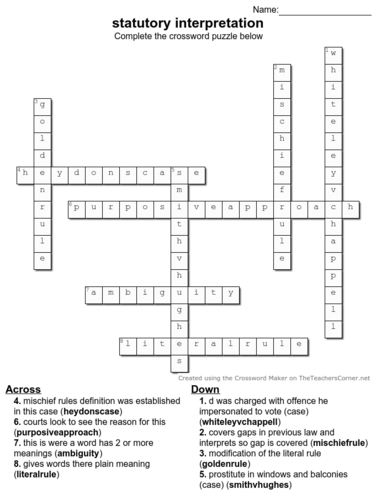 statutory interpretation answers