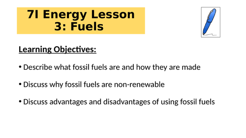 Year 7 Energy resources (Exploring Science 7I)
