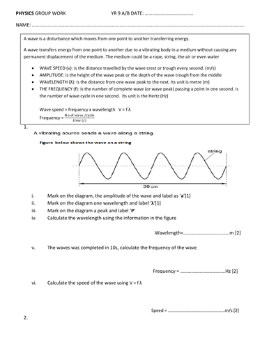 Wave and Light | Teaching Resources