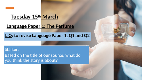 Language Paper 1 revision (Perfume — The Story of a Murderer)