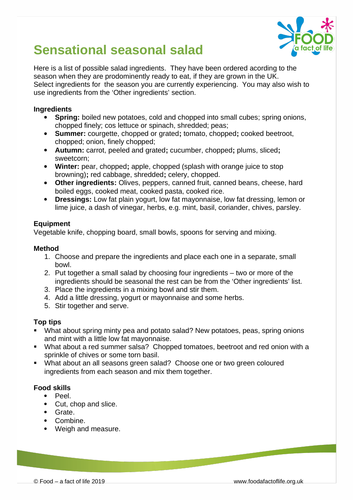 Cooking - Sensational Seasonal Salad Recipe