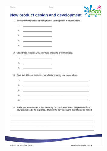 Food Product Development - New Product Design
