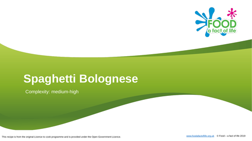 Cook Club - Spaghetti Bolognese PowerPoint