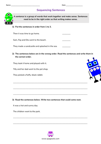 Sequencing sentences