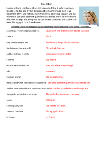 La musique: Louane Segment translation.