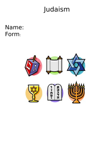 Judaism KS3 booklet, fully resourced set of lessons.