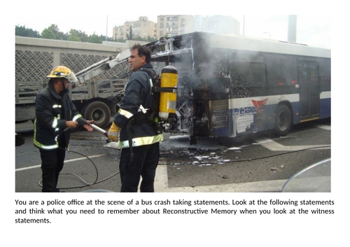 Applying Reconstructive Memory to a Scenario