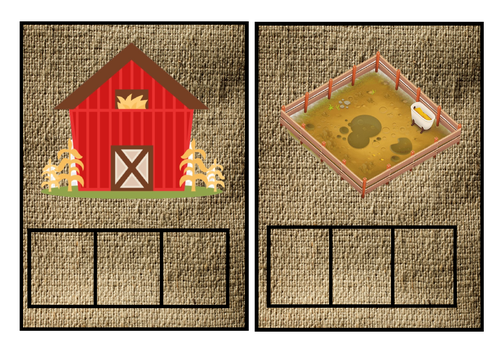 Farm themed phoneme frames for phase 2/3