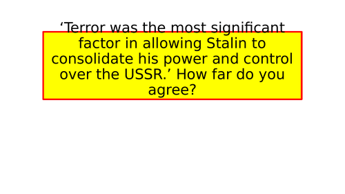 Russia - Stalin's consolidation of power (summary)