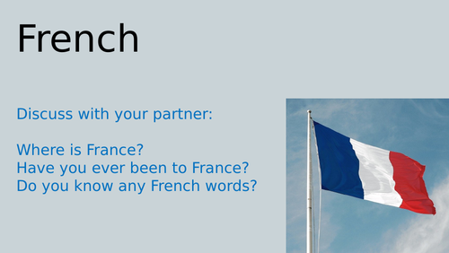 KS1 French activities