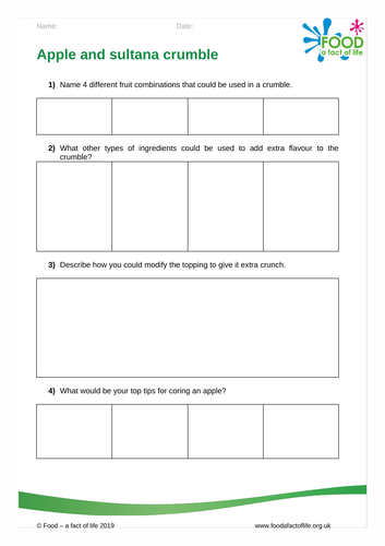 Cook Club - Fruit Crumble Recipe