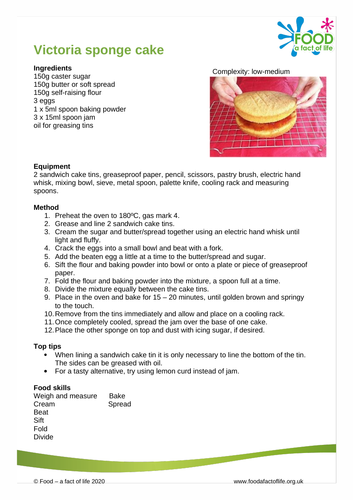 Cook Club - Victoria Sandwich Cake Recipe