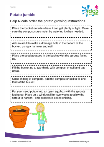 The bucket garden- potato jumble