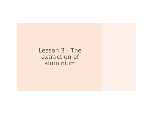 AQA GCSE Chemistry (9-1) - C6.3 The extraction of aluminium FULL LESSON