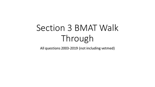BMAT Section 3 Questions 2003-2019