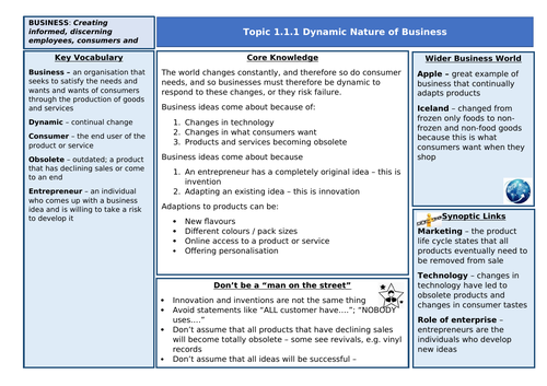 GCSE Edexcel Theme 1 Knowledge organisers