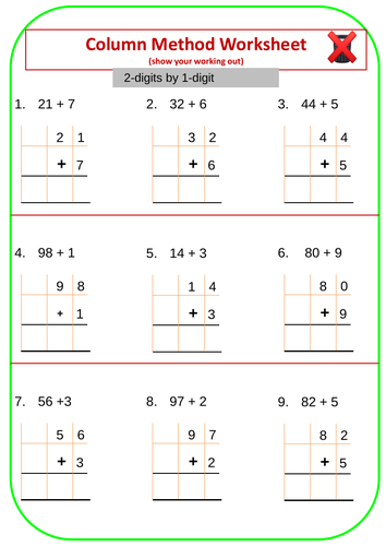 Adding Whole numbers: partitioning and  column  methods