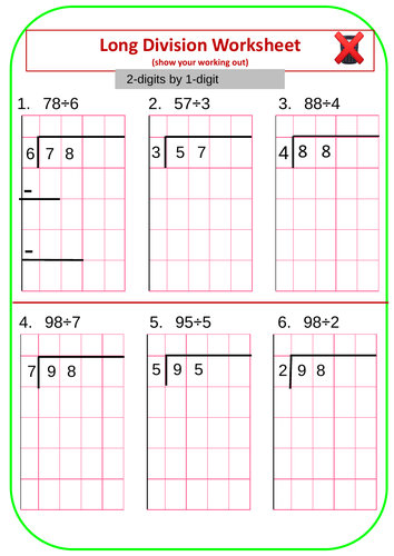 Long Division Worksheets With Answers | Teaching Resources