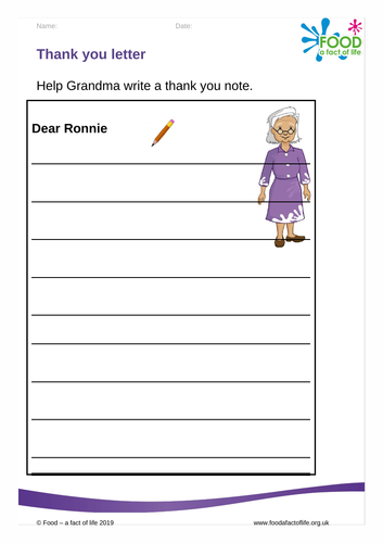 The colourful present- thank you letter