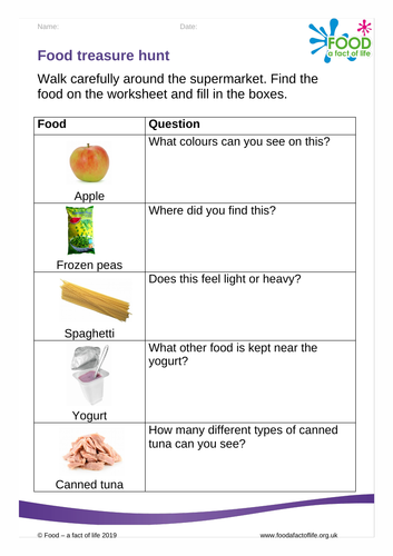 Cooking - Food Treasure Hunt