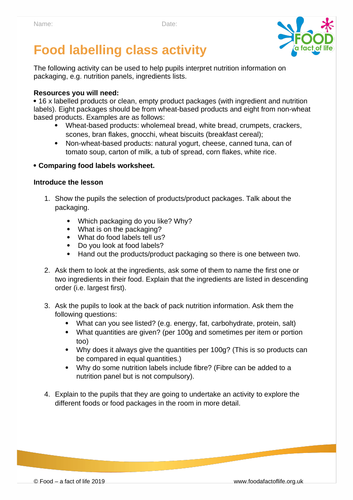 Farming - What's on a food label