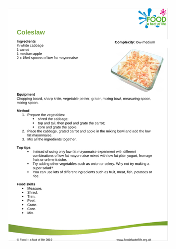 Cool Creations - Coleslaw Recipe