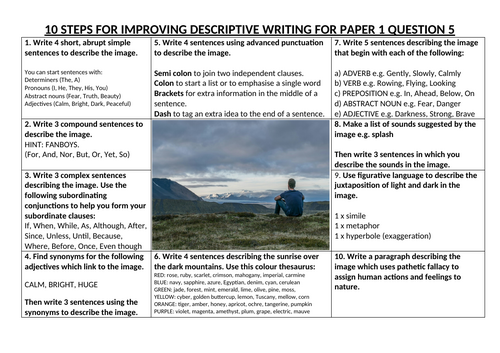 Paper 1 Question 5 learning journey