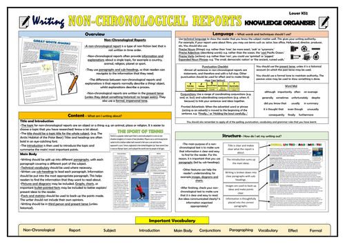 Writing Non-Chronological Reports - Lower KS2 Knowledge Organiser!