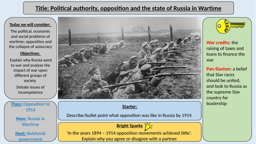 AQA Tsarist and Communist Russia - Russia in World War One