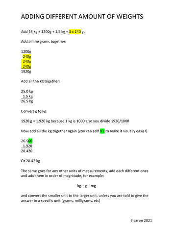 Add various weight units