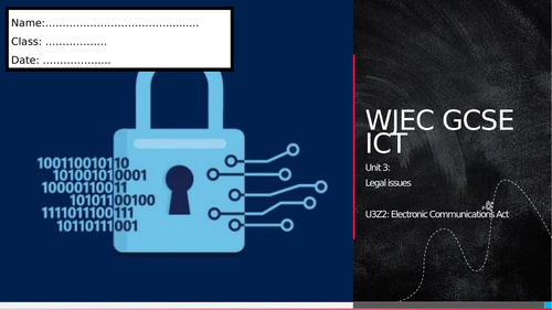 WJEC ICT Unit 3- Electronic Communications Act