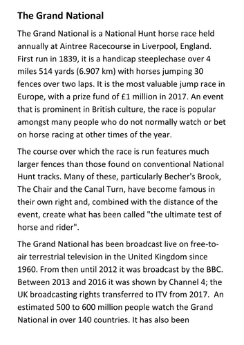 The Grand National Handout