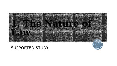 1. The Nature of Law