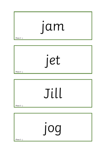 Phase 3 Real, Alien, Multisyllabic Words - Double Sided.