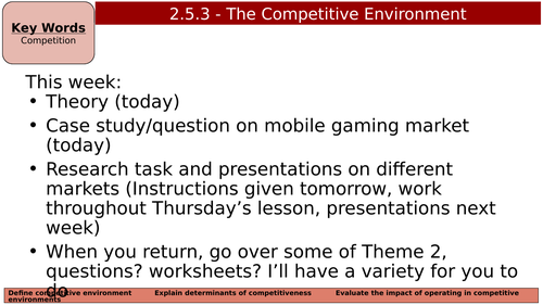 A Level Business: 2.5.3 Competition