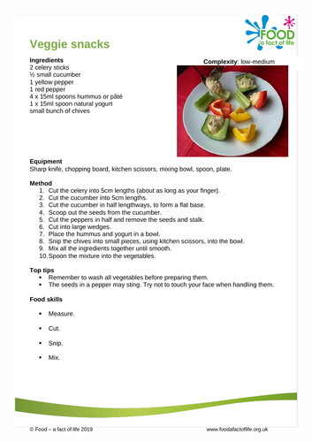 Cook Club - Veggie Snacks