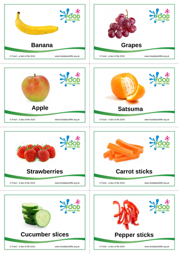 Cook Club - Fruit and vegetable cards