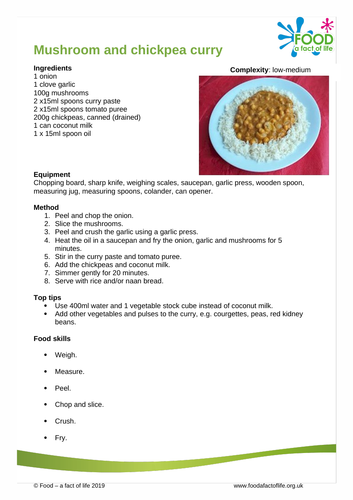 Hot and Happening - Mushroom and Chickpea Curry
