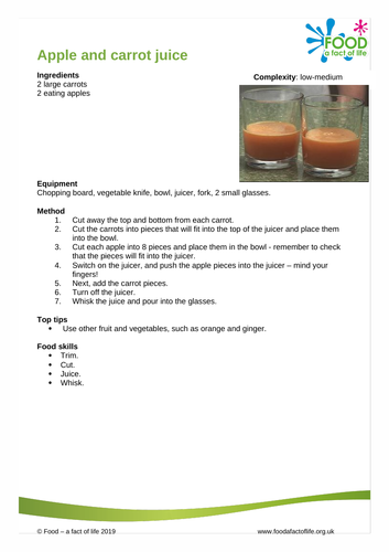 Cool Creations - Apple and Carrot Juice Recipe