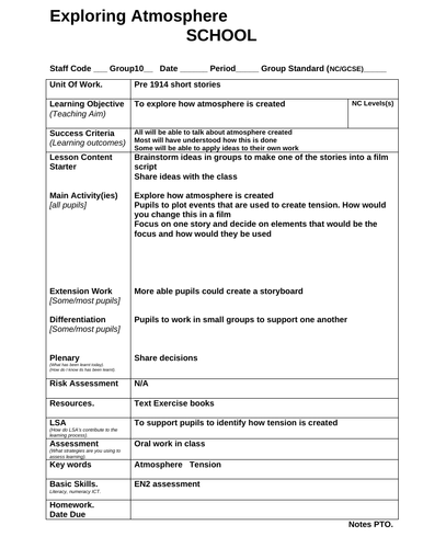 Exploring Atmosphere Lesson Plan