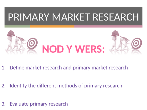 Primary and Secondary Research lessons