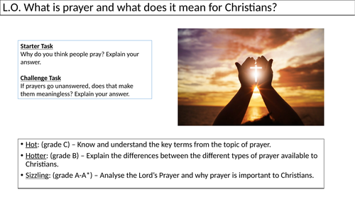 WJEC GCSE RE - Prayer - Unit One Christian Practices