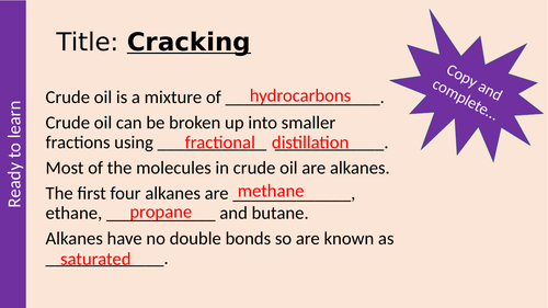 Cracking GCSE Organic Chemistry AQA