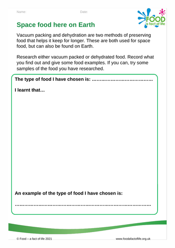 Vacuum packed or dehydrated food
